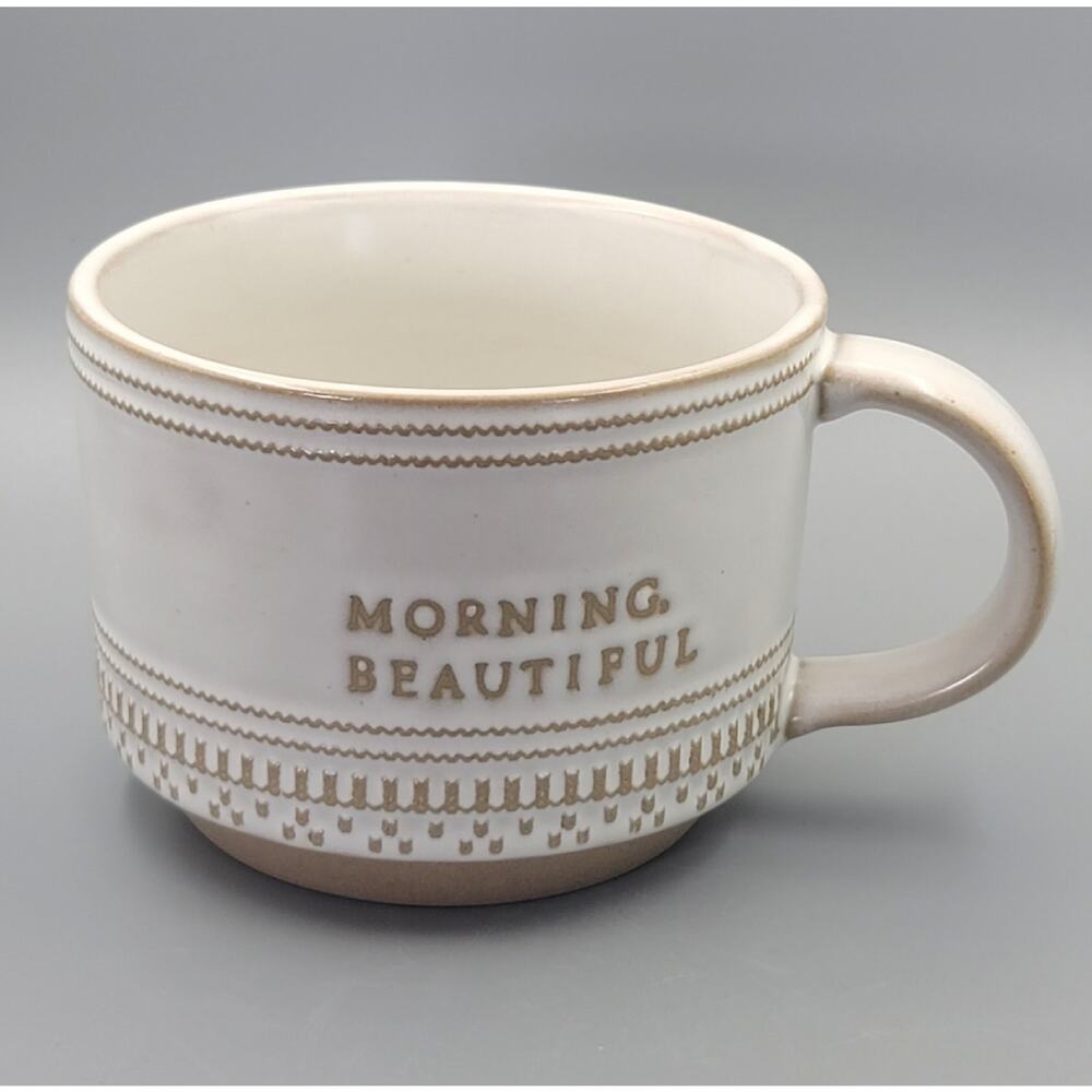 Hearth and Hand with Magnolia Stoneware MORNING BEAUTIFUL Coffee Mug Farmhouse